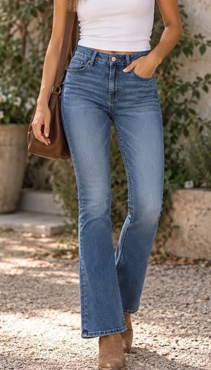 American Eagle Curvy High-Rise Skinny Kick Jeans Womens 2 Short Blue thumbnail 1