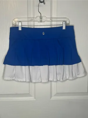 DUC Sz M Blue Athletic Skort Blue And White With Back Ruffle thumbnail 8