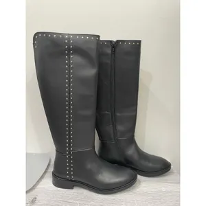 Steven‎ NC-Zoe Black Leather Studded Tall Riding Boots Womens 8.5 M NIB thumbnail 3