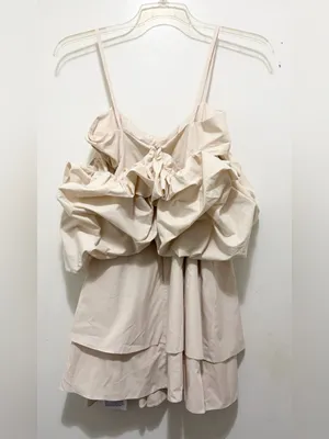 ASOS LUXE Bubble Bardot Mini Dress in Stone Sz.4 NWT thumbnail 6