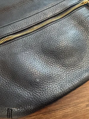Tory Burch Black Leather Crossbody with Gold-Tone Logo and Chain - C39-182 thumbnail 6