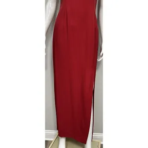 VTG Jessica McClintock Gunne Sax Maxi Dress 9/10 Red Rhinestone hoco no 90s Y2K thumbnail 5
