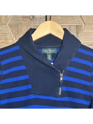 Lauren Ralph Lauren Striped Knit Pullover Sweater Blue Black PS Coastal Casual thumbnail 3