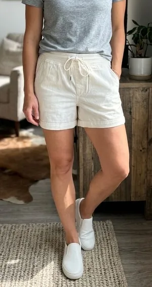Orvis Women’s Pull On Shorts in white, NWT S thumbnail 1
