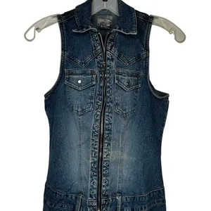 Vintage‎ Rave Stretch Denim Jumpsuit thumbnail 2