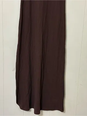 Vitamin A West Ribbed Brown Midi Tank Dress Size M Side Slit thumbnail 9