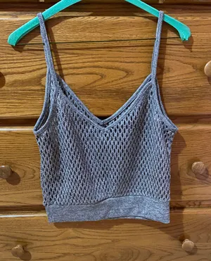 NWT  Silver Crop Too Size Medium thumbnail 1