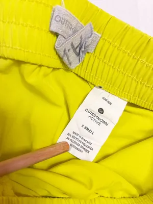 Outerknown Active Agility Athletic Reflecitve Shorts - XS - Electric Yellow thumbnail 8