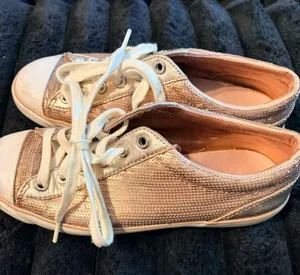 Coach Womens Metallic Rose Gold Low-Top Sneakers thumbnail 1