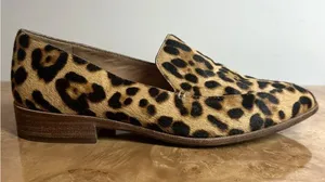 Madewell The Frances Leopard Calf Hair Loafers Women's Size 9 Animal Print Flats thumbnail 1