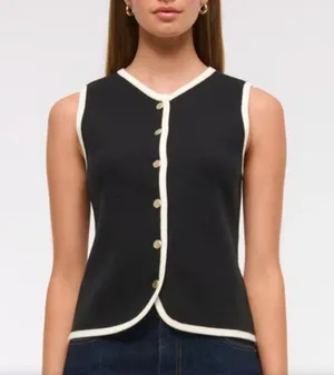 Abercrombie The Mara High-V LuxeLoft Sweater Vest XS Preppy, Academia, Capsule thumbnail 1