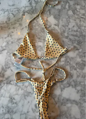 Polka dot bikini set Yellow thumbnail 4