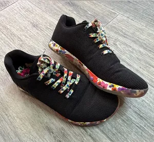 NOBULL Black/Floral Colorful Cross Trainer Training Shoes. Men's 10.5 Women's 12 thumbnail 1