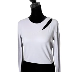 lululemon Aligned Angles Long Sleeve Crop Top Womens 6 8 Cut Out Workout thumbnail 5