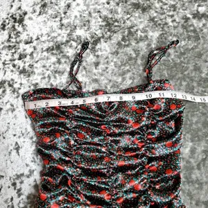 Urban‎ Outfitters Rose Print Ruched Dress thumbnail 4