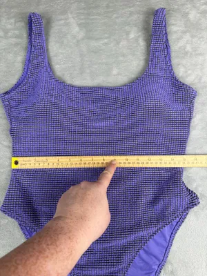 Aerie Lurex Crinkle Babewatch One Piece Swimsuit Purple Size XL thumbnail 4