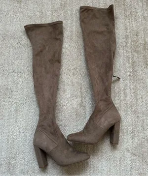 Steve Madden Emotions Suede Over the Knee Heel Boots thumbnail 2