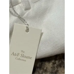 Abercrombie & Fitch NWT 28 White Wide Leg High Rise Linen Sloane Trousers Pants thumbnail 10