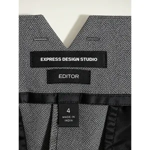 Express Design Studio Editor Gray Flare Dress Pants Trousers Size 4 thumbnail 4