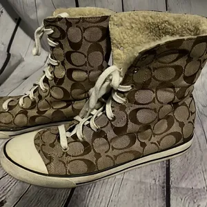 Coach - Logo High Tops - Shearling Lined - 8.5 - Brown thumbnail 3