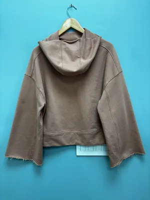 Alo Yoga Low Key Hoodie with Flare Sleeves in Mauve S thumbnail 6
