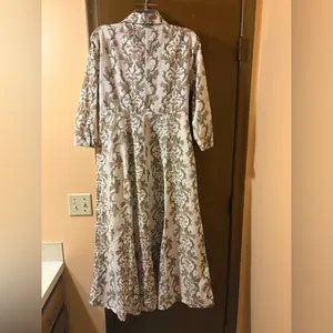 Julia Amory Striped Floral Maxi Shirt Dress thumbnail 3