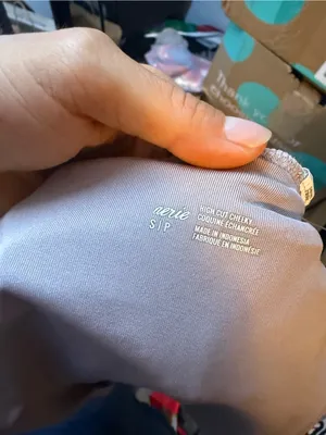 Aerie Beige Metallic Ribbed Bikini Swim Set thumbnail 8