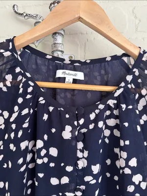 Madewell Momento Ruffle Sleeve Blouse small thumbnail 3