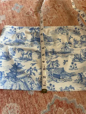 Edikted delft print strapless top and low rise skirt SET Small horse Japan Y2K thumbnail 11