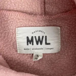 Madewell Hoodie Womens Large Pink‎ Pullover Lined Relaxed Hooded Pockets MWL thumbnail 5