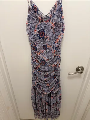 MISA LA Floral Print Ruched Midi Dress NWT thumbnail 5