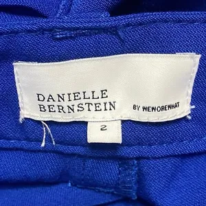 WeWoreWhat Danielle Bernstein Blue Widet Leg High Waisted Trousers Dress Pants 2 thumbnail 4