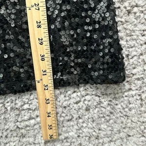 Womens Black Sequin Sleeveless Bodycon Cocktail Dress Size 0 90's Clubwear Glam‎ thumbnail 7