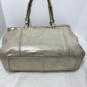 Coach Y2k Madison Gold Leather Tote Bag Purse Top Handle Satchel‎ thumbnail 4