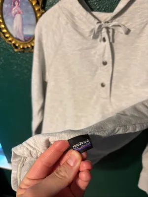 Patagonia Snap Up Hoodie Sz Medium Gray Hooded thumbnail 2