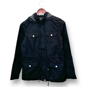 NEW A New Day Women's Black Anorak Jacket Size S Classic Minimalit Normcore thumbnail 2