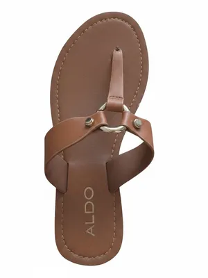 Aldo Tan Thong Sandals W/ Gold Accents thumbnail 3