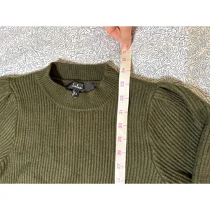 Lulus Size Small Loving You Fondly Olive Green Ribbed Knit Sweater Dress FLAW thumbnail 5