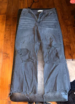 Vervet Black Mom Distressed High-Rise Jeans thumbnail 1