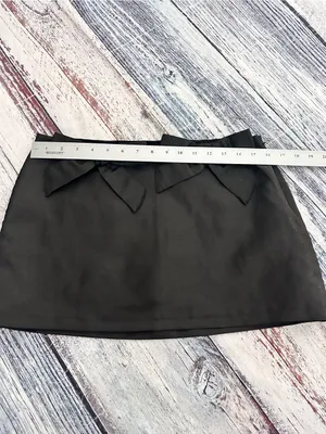 Urban Outfitters Black Shimmer Satin Bow Micro Mini Skirt thumbnail 8