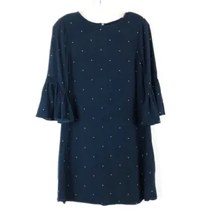 Vince camuto blue polka‎ dot dress with bell sleeves 12 thumbnail 2