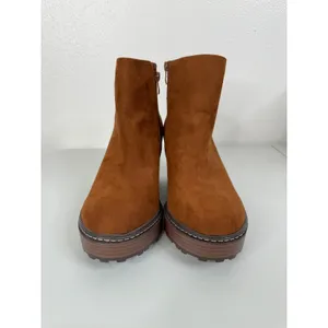 Torrid Brown Chunky Heel Platform Ankle‎ Boots Size 9.5 Wide thumbnail 2