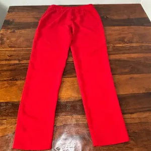 Diane Von Furstenberg Women's Red Dress Pants Size 0‎ Straight Leg thumbnail 7