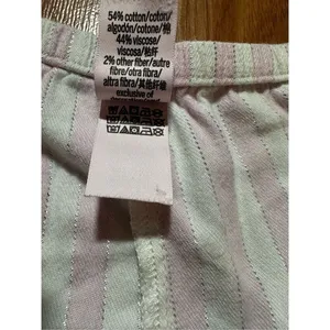 Victoria’s Secret pink white metallic silver striped pajama set sz small‎ thumbnail 6