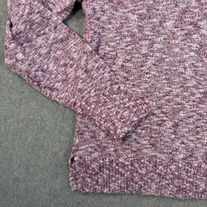 J.Crew Women's Small Crew Neck Pullover Sweater Purple White Heathered BQ689 thumbnail 2