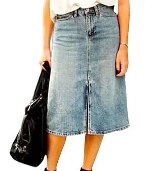 Vintage Y2K Denim Slit Skirt thumbnail 1
