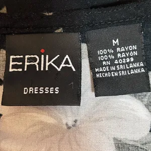 Erika Women's‎ Black Green Cream Tropical Sleeveless Long Dress Size M thumbnail 3