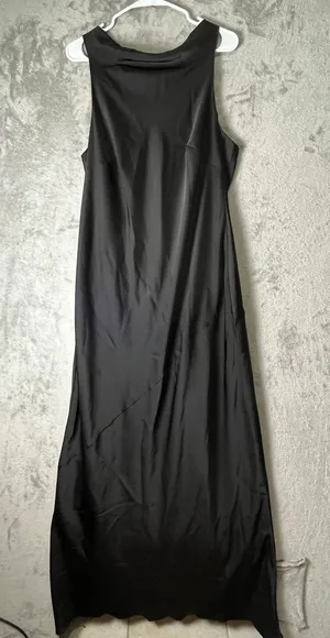 Azazie Allettie Stretch Black Mermaid Satin Dress Bridesmaid Dress New A16 thumbnail 1