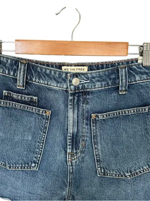 Free People - NWT Bettie Sailor Denim Shorts Sz 30 thumbnail 4