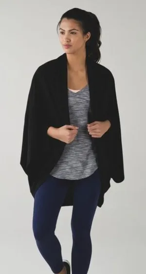 Lululemon Heathered Gray Oversized Sage Scarf Rulu Loungewear Athleisure Cozy thumbnail 1